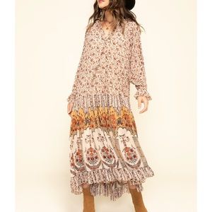 Feeling Groovy Border Print Free People Maxi Dress